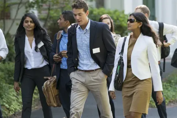 The Harvard Business School campus was designed with the belief that daily interactions increase the potential for learning.