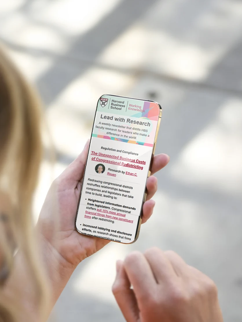 Signup for the Working Knowledge Newseletter