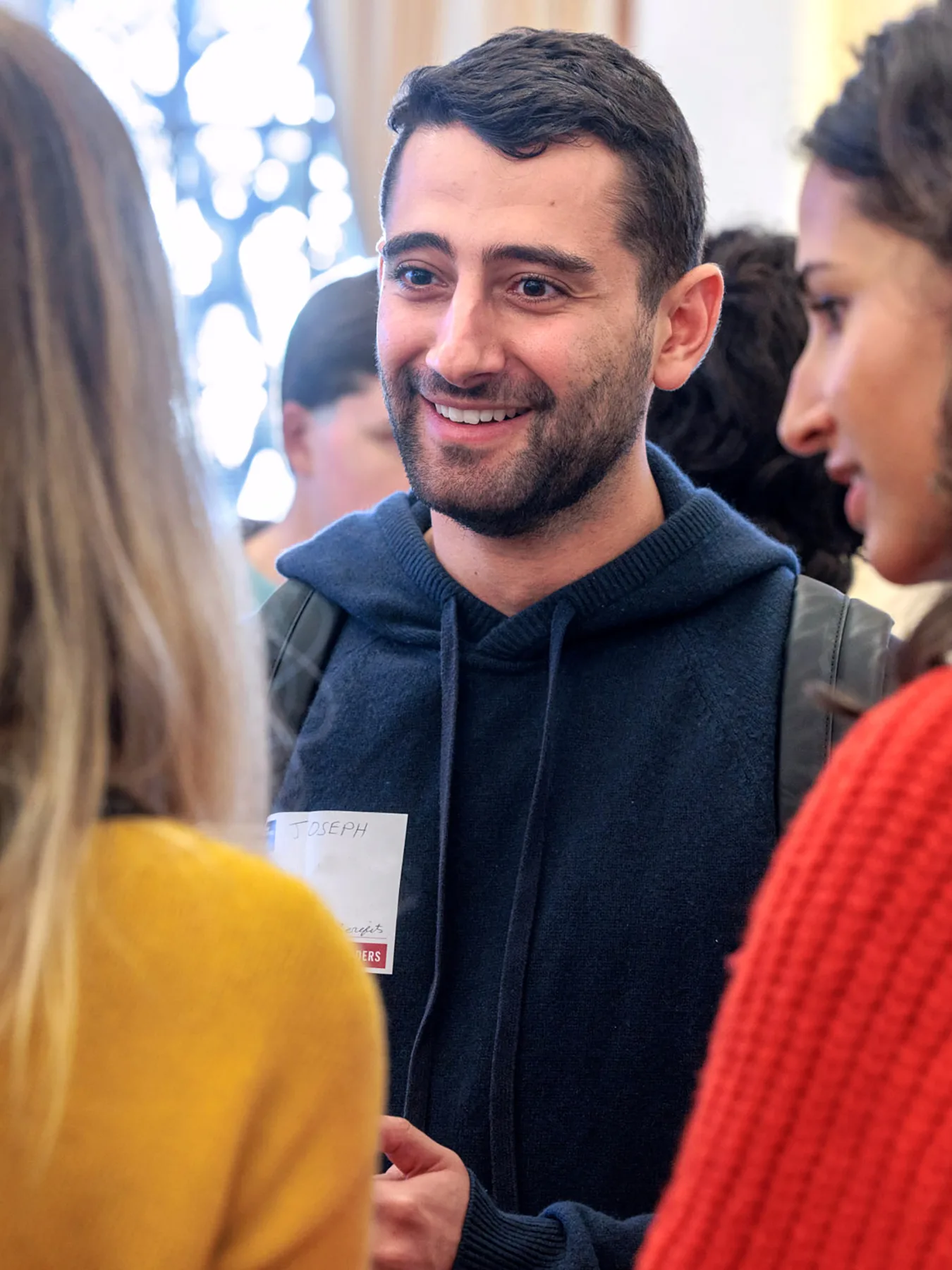 MBA students discuss prospective ventures at the Rock Center's New Venture Competition Kick-Off Session.