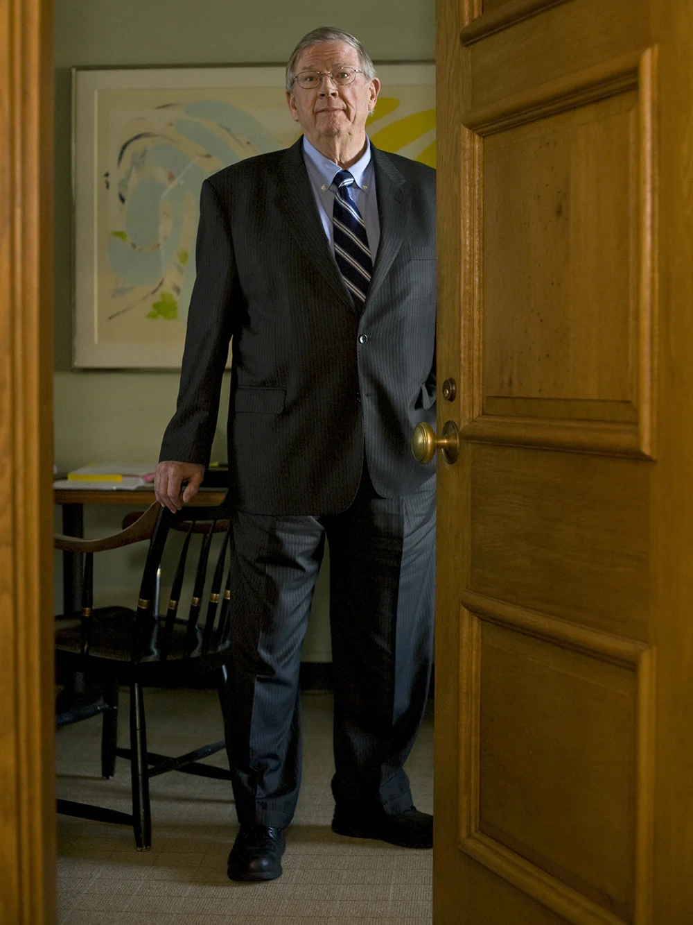 Portrait of John H. McArthur (MBA 1959, DBA 1963), Dean of Harvard Business School from 1980 to 1995
