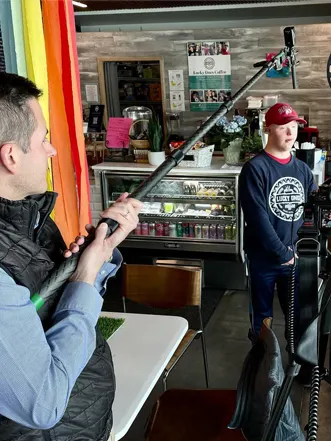 Filming on Location