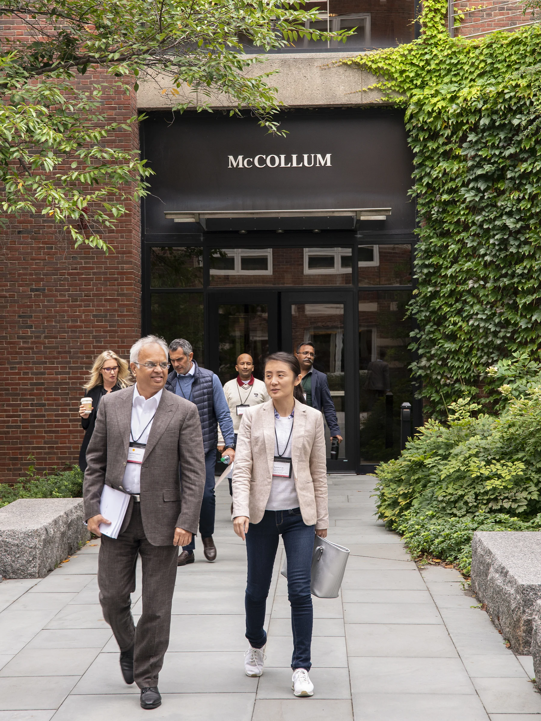 Executive Education participants leaving McCollum Center