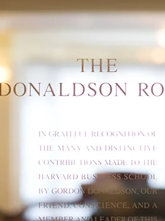 Etching on the door entering The Donaldson Room