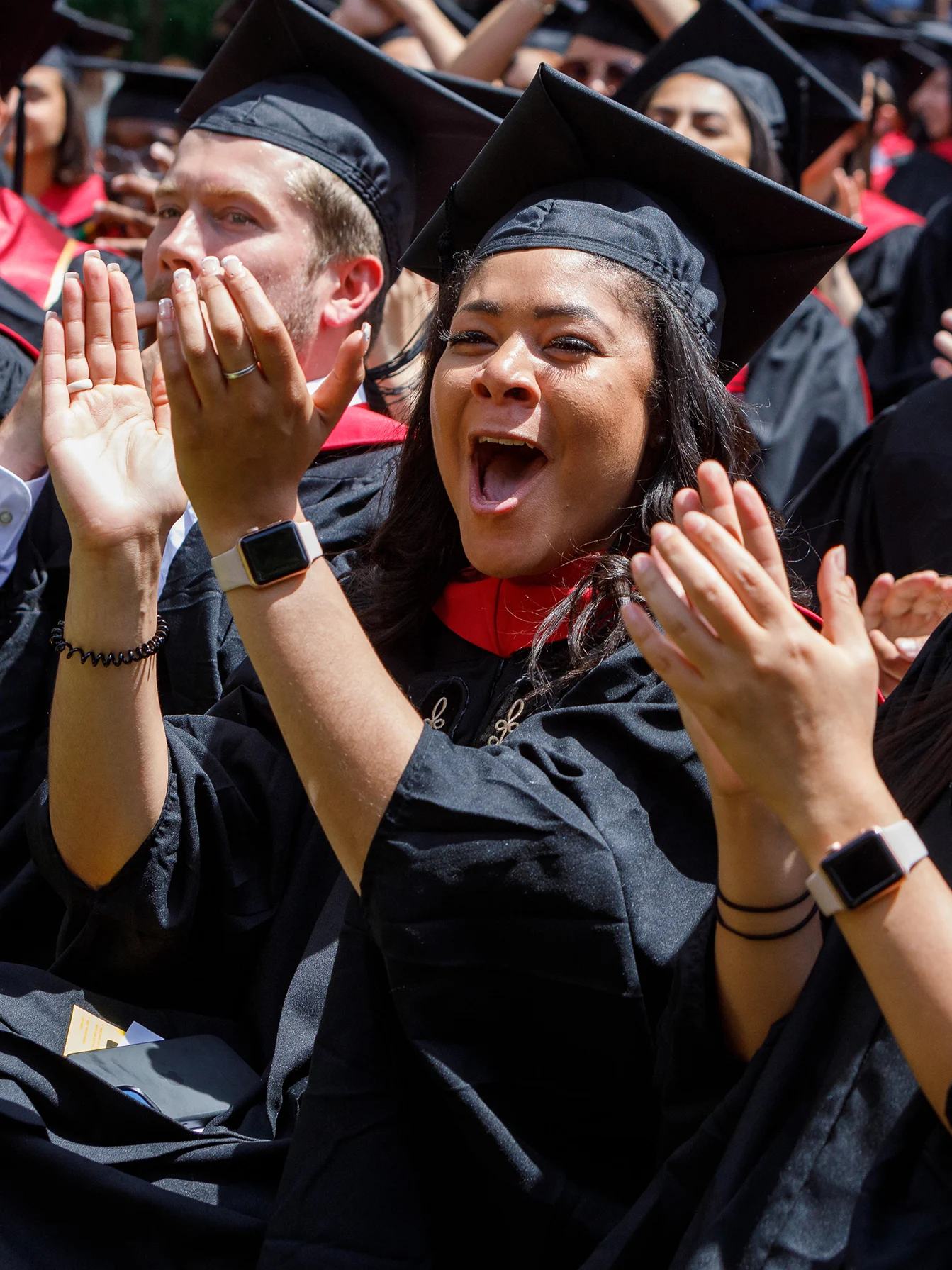 MBA graduates celebrate during Commencement.