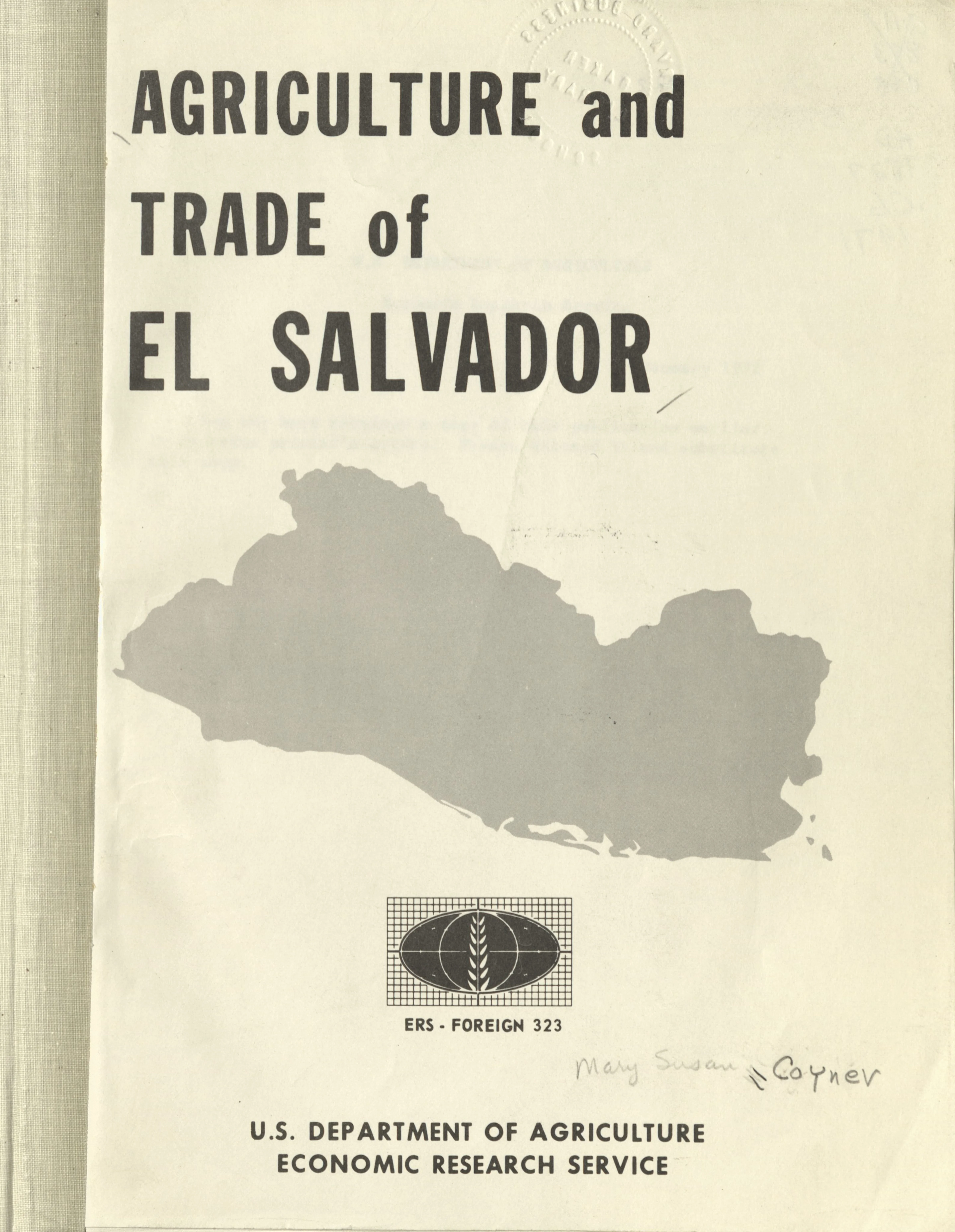 Report cover with grey filled outline of El Salvador
