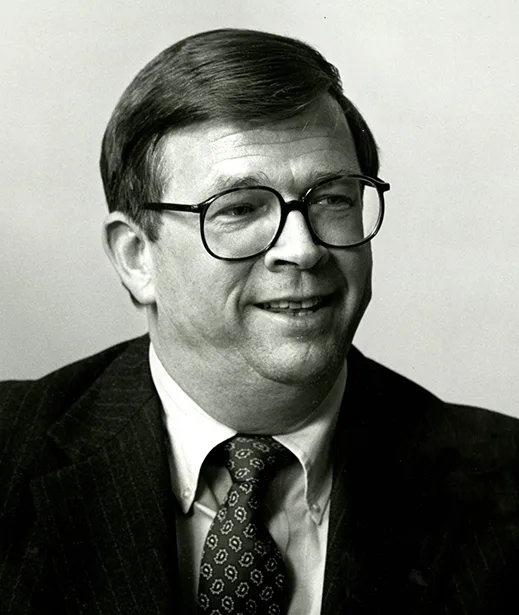 John H. McArthur black and white faculty headshot
