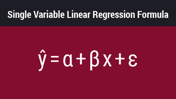 Single Variable Linear Regression Formula