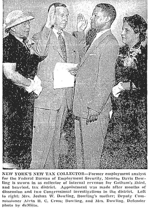 “New York's New Tax Collector”, Chicago Defender, August 25, 1951