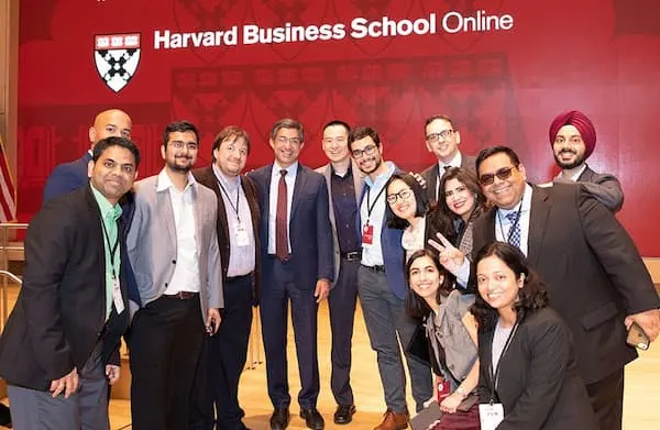 bharat anand with HBS Online learners at Connext 2019