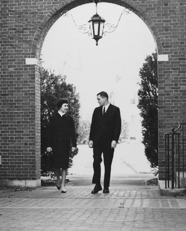 Students on HBS campus, ca. 1960