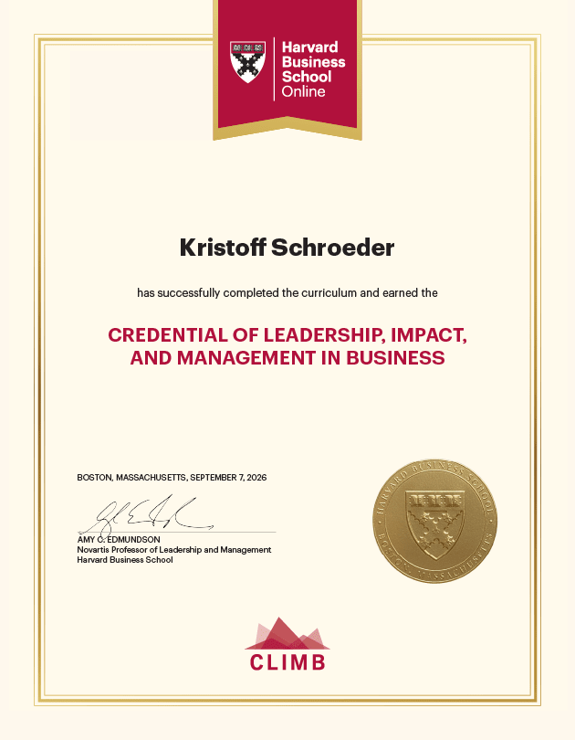 Credential of Leadership, Impact, and Management in Business