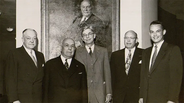 Kresge family at dedication (Stanley Kresge second from left)