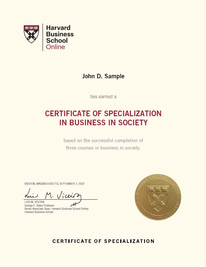 Certificate of Specialization