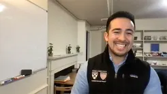 David Velasquez, member of the Class of 2023, is photographed for their student profile featured on the MBA Admissions website.