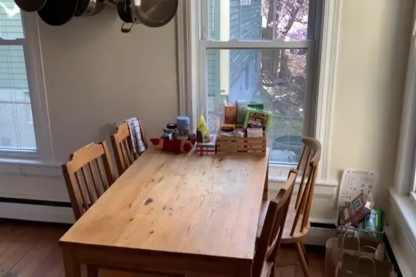 dining table in a four bedroom aparrtment