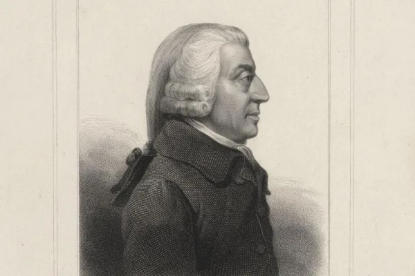 Engraving of Adam Smith in profile