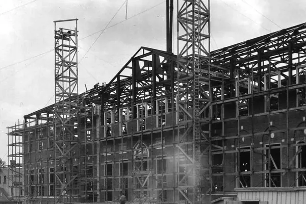 Baker Library construction
