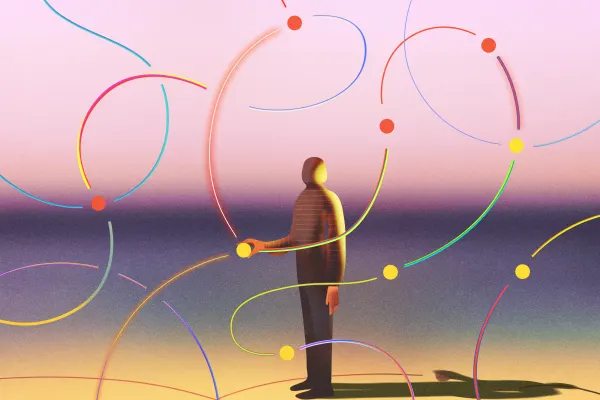Develop your network abstract illustration