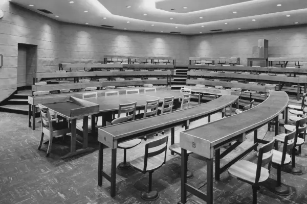 An empty lecture hall