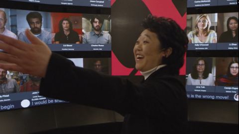Youngme Moon teaching in the HBSonline studio