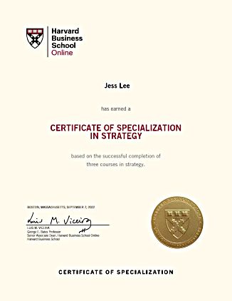 Certificate of Specialization