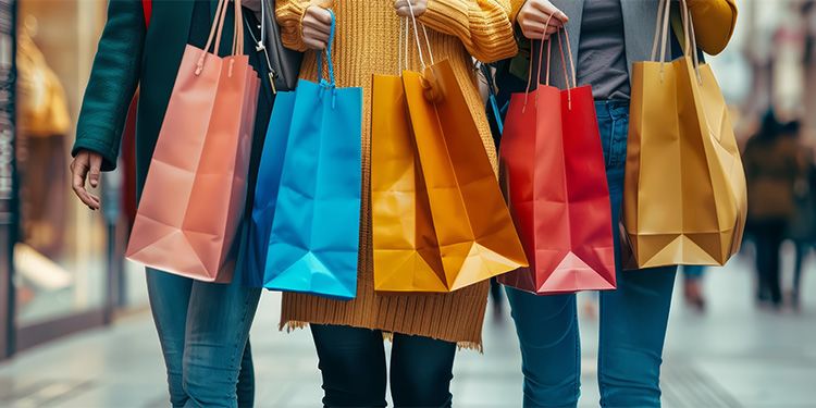 Brand community members shopping together.