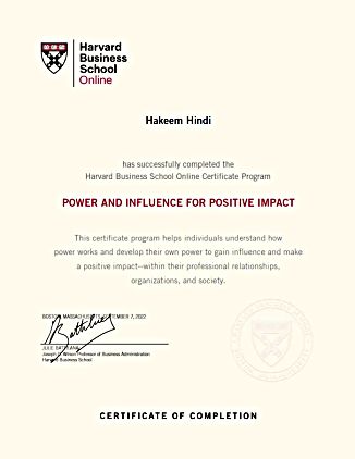 Certificate of Completion
