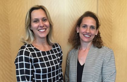 Stacey Caravella, Director of Investor Relations and Competitive Intelligence, and Kari McHugh, Dunkin' Brands, Inc., Expanding Your Global Skills, Mindset, and Network, Women's Leadership Forum participants, HBS Executive Education