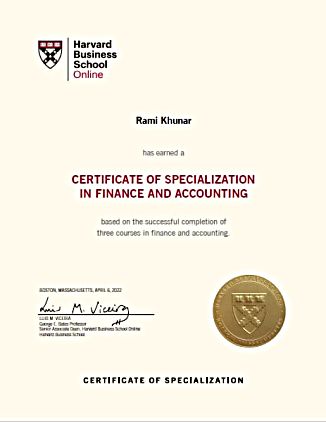 Certificate of Specialization