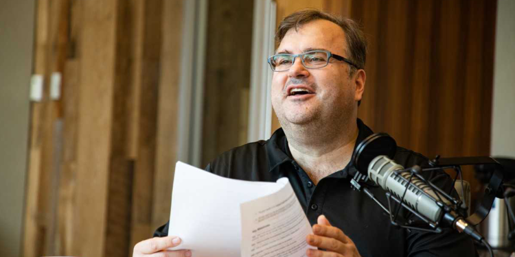 Reid Hoffman in Podcast Studio