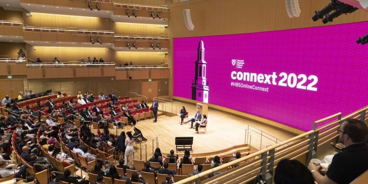 Harvard Business School Online Connext 2022 stage with audience