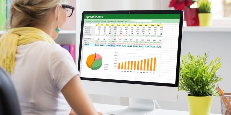 Professional creating data visualizations in Excel