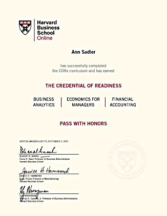 Credential of Readiness