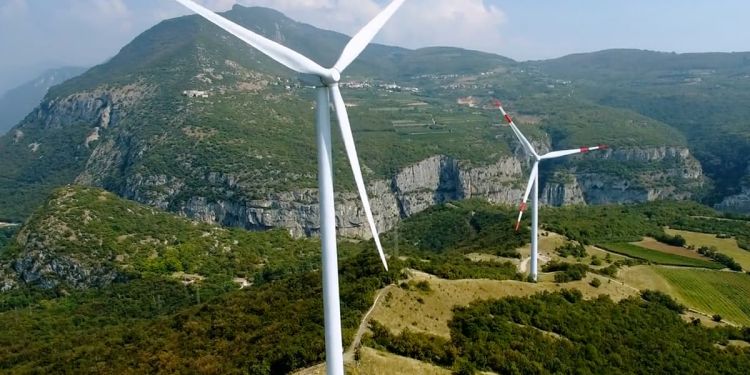 Windmills generating energy